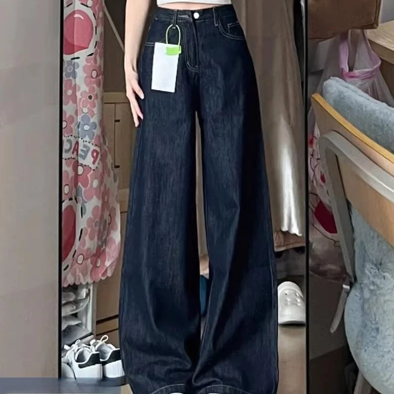 Spring 2025 Women's Faion High Waist Loose Casual Denim Pants Straight Leg Blue Jeans Zipper Closure Long Trousers
Spring 2025 Women's Faion High Waist Loose Casual Denim Pants Straight Leg Blue Jeans Zipper Closure Long Trousers