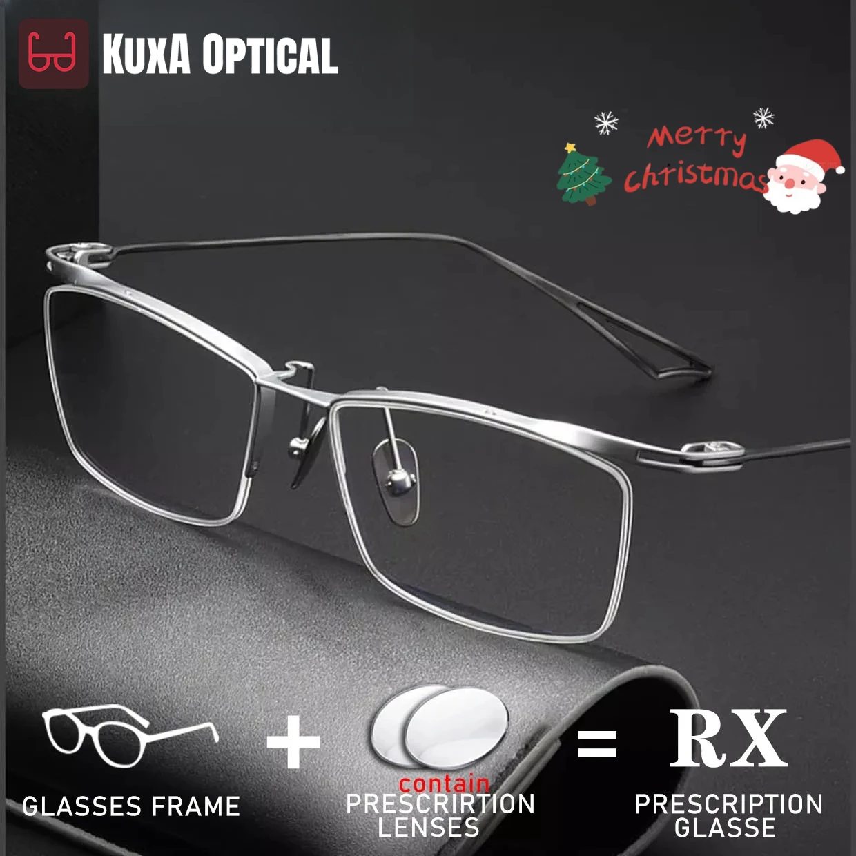 KUXA качественная мужская оптическая оправа из чистого титана, офисные деловые линзы по рецепту, прогрессивное зрение, очки для близорукости и дальнозоркости
KUXA качественная мужская оптическая оправа из чистого титана, офисные деловые линзы по рецепту, прогрессивное зрение, очки для близорукости и дальнозоркости