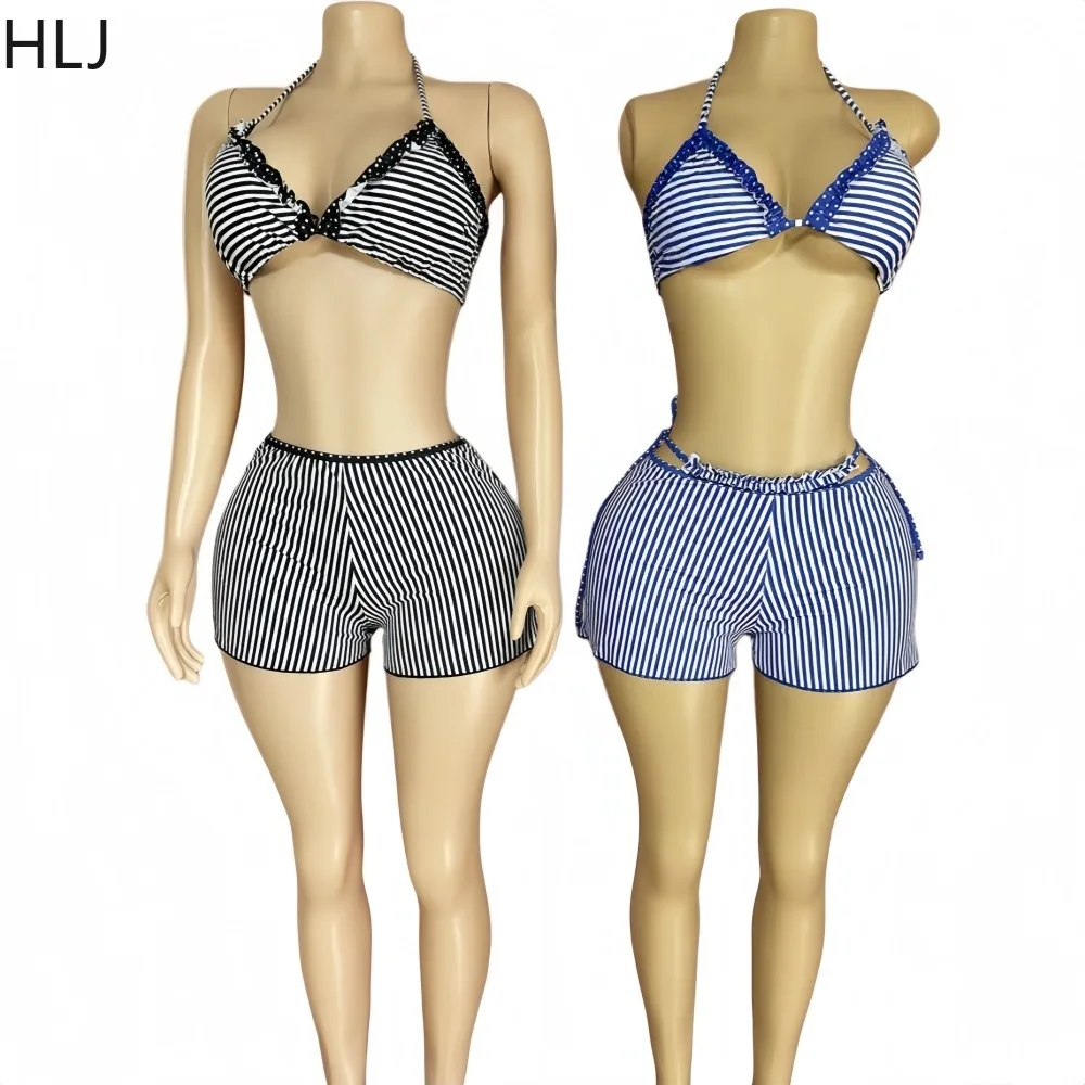 HLJ Cute Holiday Women Beachwear Stripes Backless Bra Bikini Bathing Suits Sexy 3 Piece Bathing Suit Bikini for Women Fashion
HLJ Cute Holiday Women Beachwear Stripes Backless Bra Bikini Bathing Suits Sexy 3 Piece Bathing Suit Bikini for Women Fashion