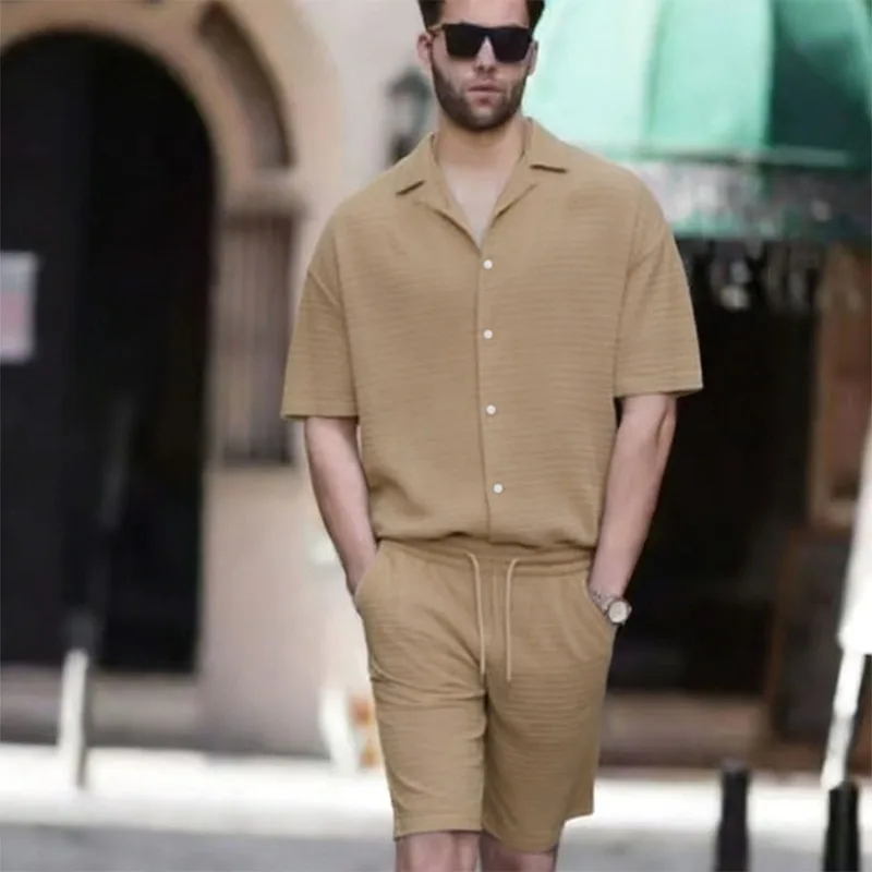 Men's Solid Color 3D Textured Shirt Shorts Set Casual Summer Two Piece Outfit
Men's Solid Color 3D Textured Shirt Shorts Set Casual Summer Two Piece Outfit