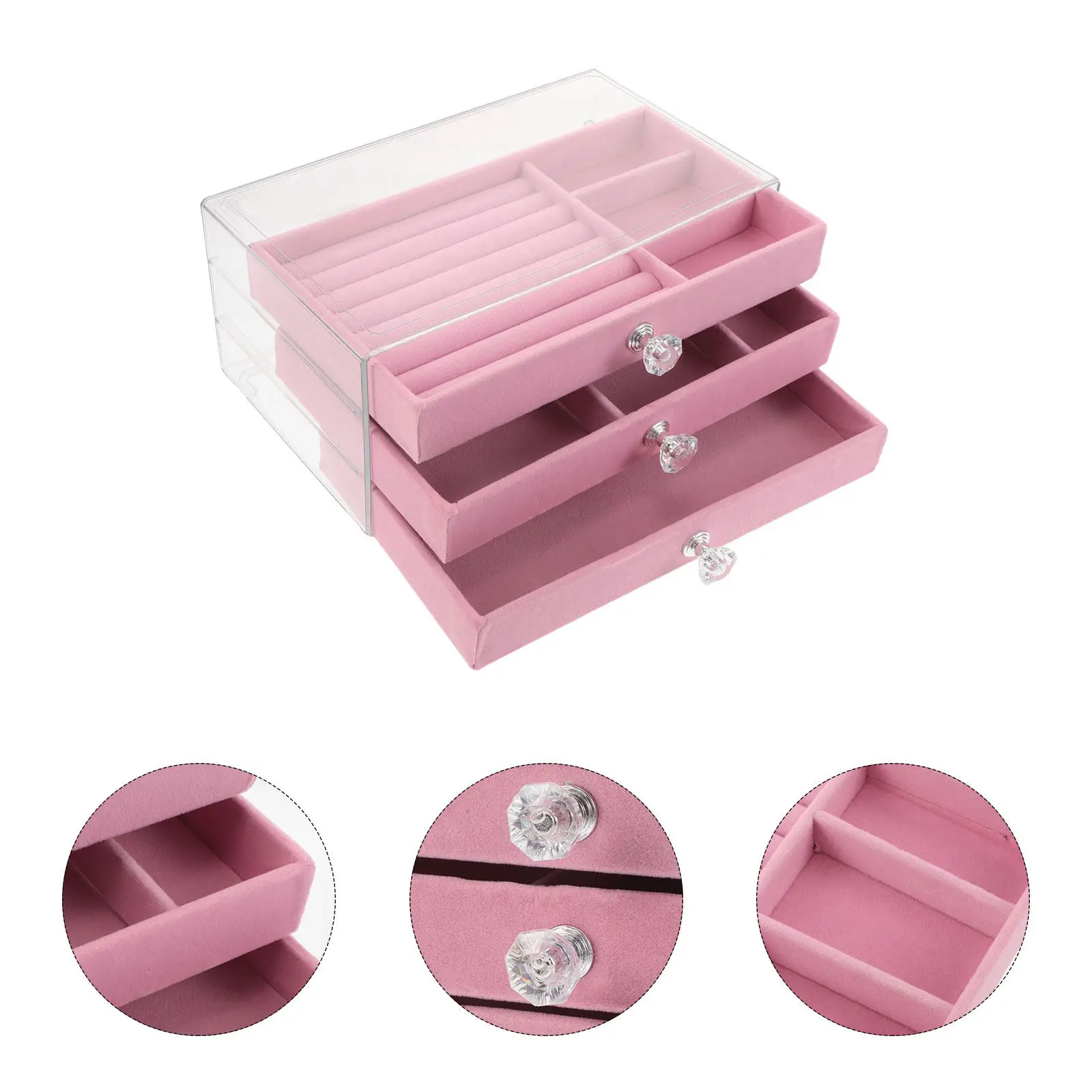 Elegant 3-Layer Jewelry Storage Box Drawer Design Earring Organizer Necklace Holder Trinket Case for Women Travel Friendly
Elegant 3-Layer Jewelry Storage Box Drawer Design Earring Organizer Necklace Holder Trinket Case for Women Travel Friendly