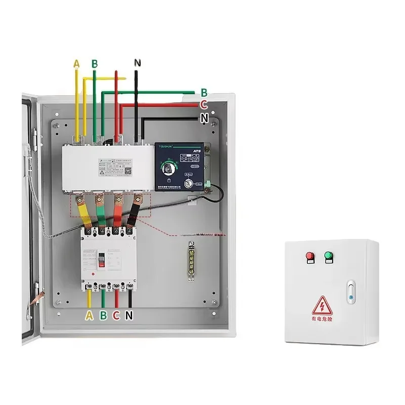 Dual Power 380V 400A ATS Distribution Box with 4 Sockets Electrical Equipment Supplies
Dual Power 380V 400A ATS Distribution Box with 4 Sockets Electrical Equipment Supplies