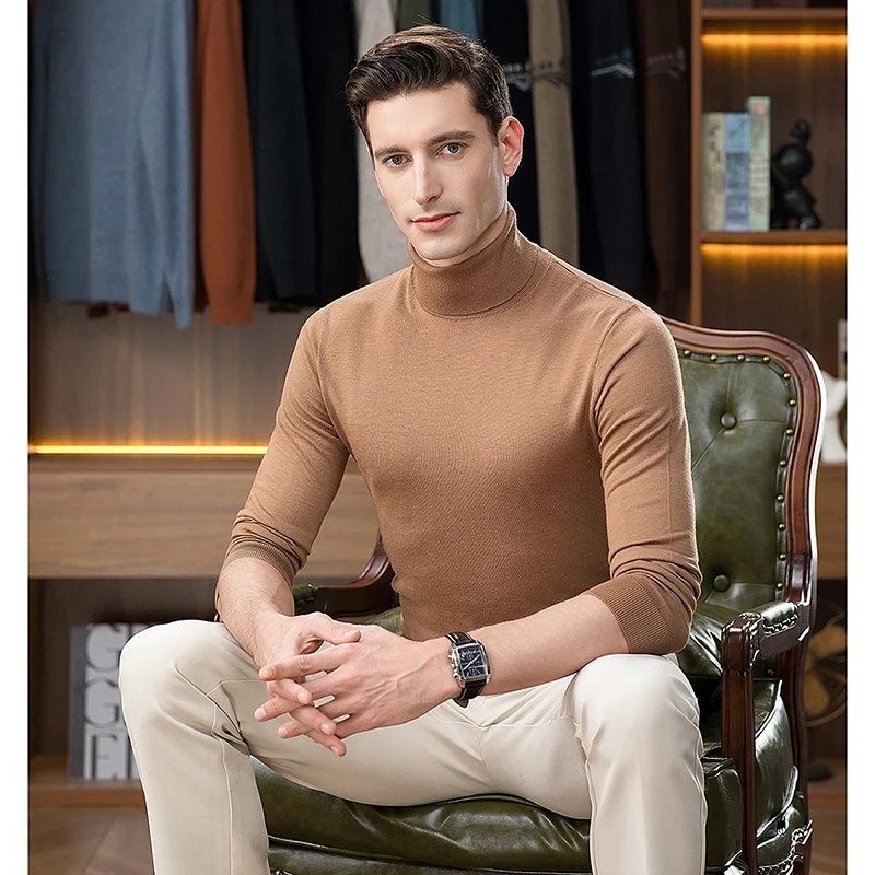 High Collar 100% Superfine Wool Clothes 2025 Autumn Winter Best Worsted Wool Sweater Turtleneck Slim Fit Knitwear Pullovers
High Collar 100% Superfine Wool Clothes 2025 Autumn Winter Best Worsted Wool Sweater Turtleneck Slim Fit Knitwear Pullovers