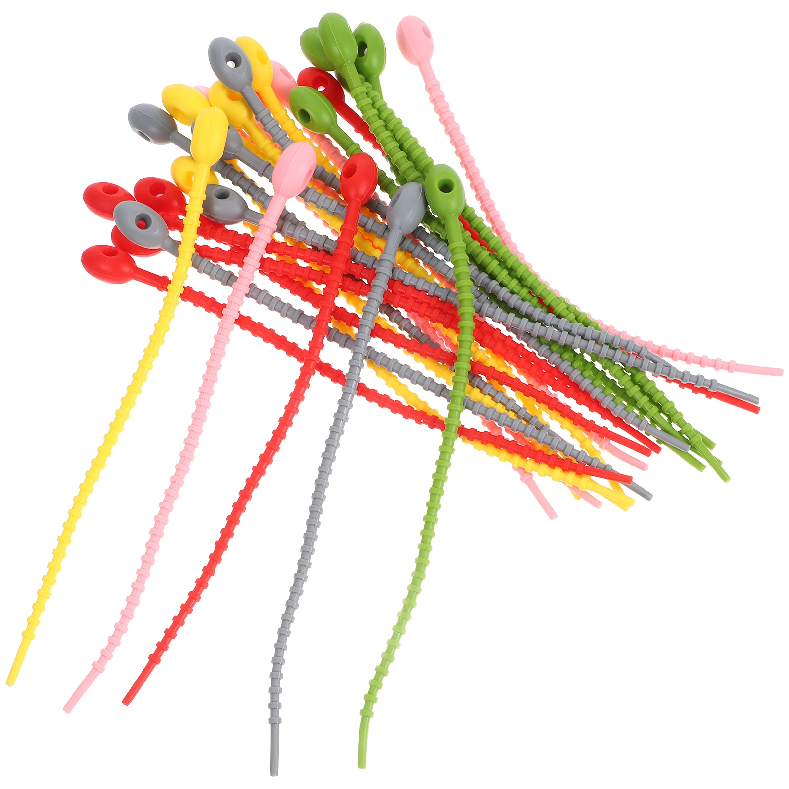 30pcs Silicone Zip Tie Food Bags Tie Wraps Colorful Multi-Purpose Silicone Ties for Bag Clip Bread Tie (Random Color)
30pcs Silicone Zip Tie Food Bags Tie Wraps Colorful Multi-Purpose Silicone Ties for Bag Clip Bread Tie (Random Color)