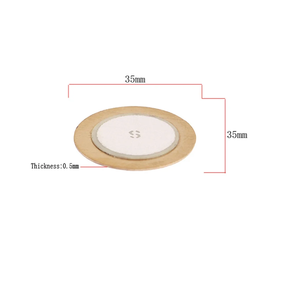 10Pcs Piezoelectric Disc Copper Ceramic 35mm Diameter Acoustic Instrument Pickup Parts for Microphone Stomp Boxes
10Pcs Piezoelectric Disc Copper Ceramic 35mm Diameter Acoustic Instrument Pickup Parts for Microphone Stomp Boxes