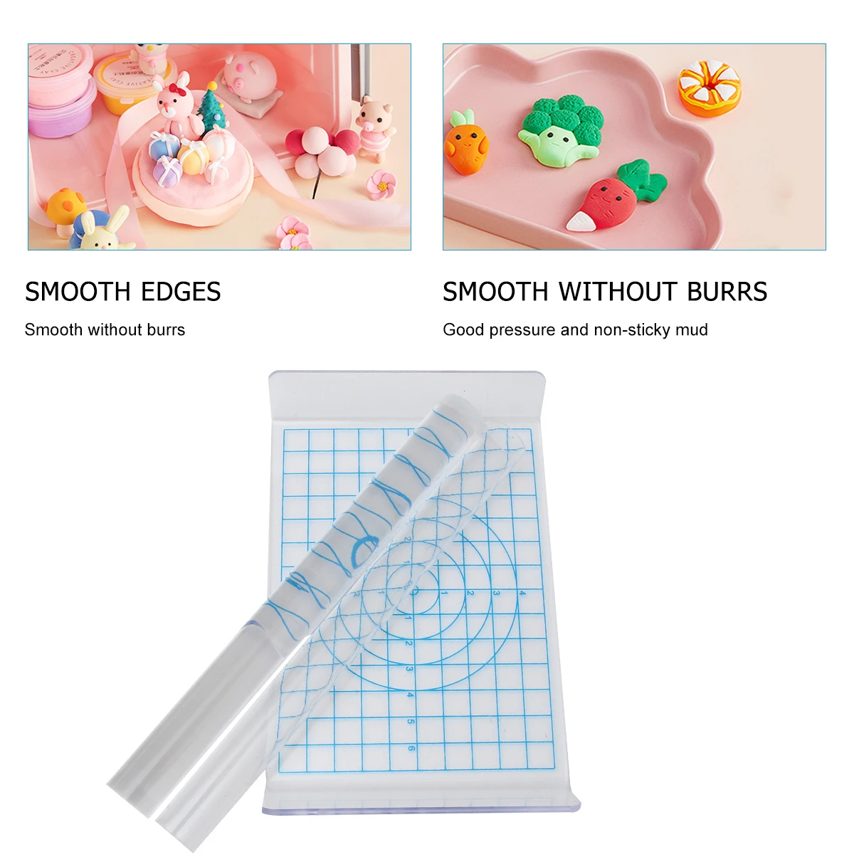 3pcs Premium Clay Tools Polymer Acrylic Molding U-Shaped Sheet Board with Roller Durable Scratch Resistant Rectangle
3pcs Premium Clay Tools Polymer Acrylic Molding U-Shaped Sheet Board with Roller Durable Scratch Resistant Rectangle