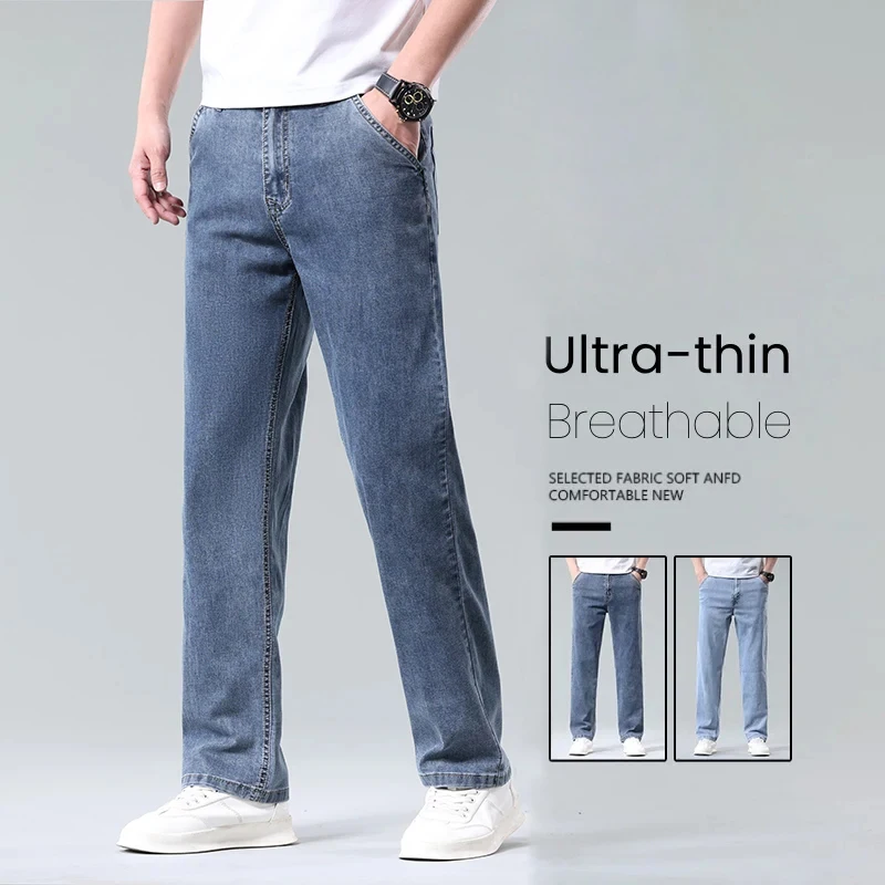 Summer Men's Loose Jeans Thin Breathable Fashion Solid Color Trousers Male Business Casual Classic Denim Denim Pants
Summer Men's Loose Jeans Thin Breathable Fashion Solid Color Trousers Male Business Casual Classic Denim Denim Pants