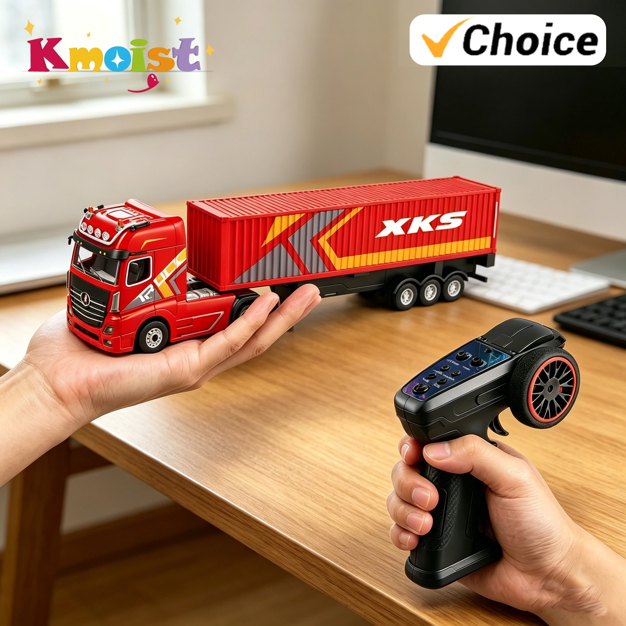1/64 Desktop R/C Tractor Truck with Independent Control Liftable Container Lights Cruise Control Car Toys for Boys Kids Gifts
1/64 Desktop R/C Tractor Truck with Independent Control Liftable Container Lights Cruise Control Car Toys for Boys Kids Gifts