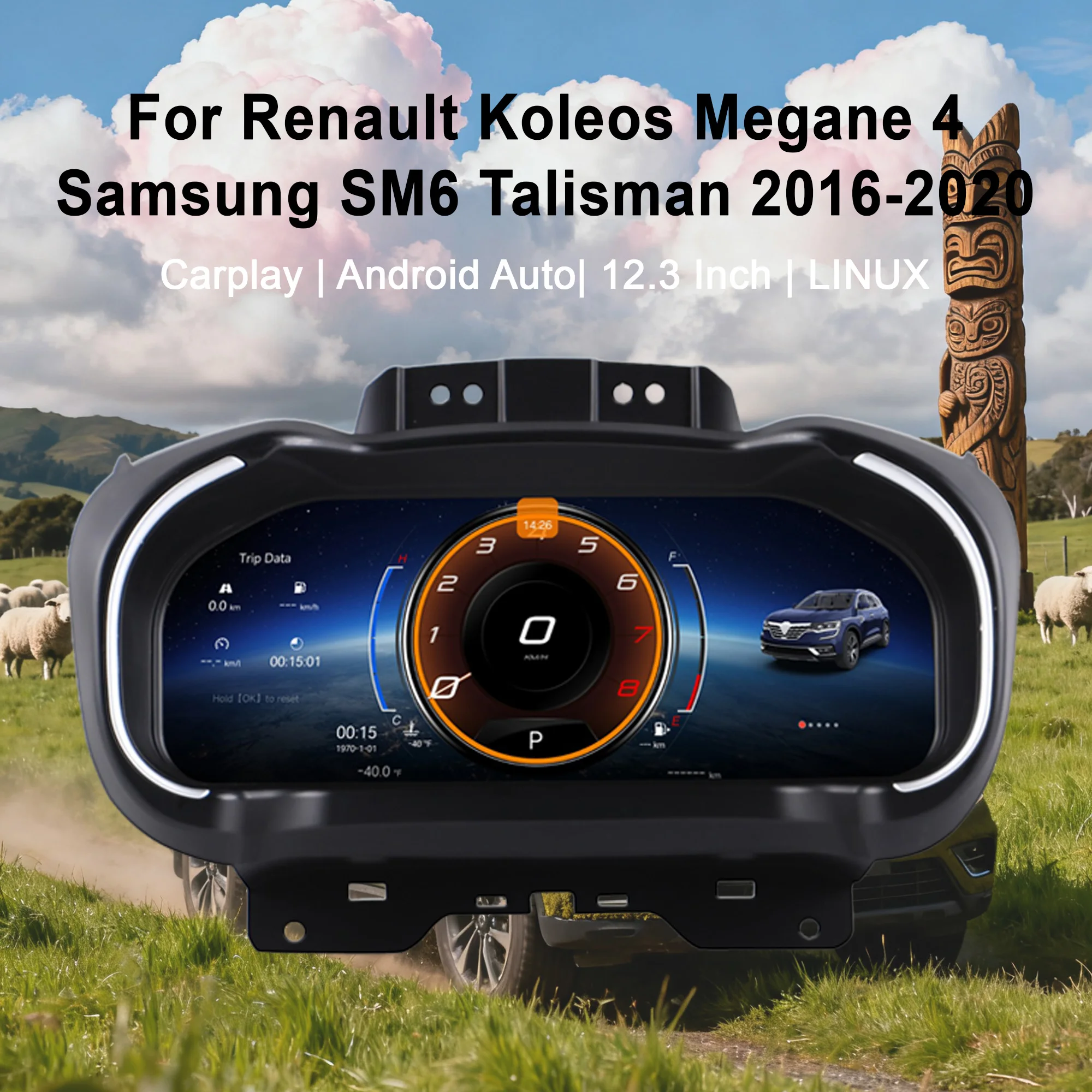 Цифровой комплект приборов для Renault Koleos Megane 4, Samsung SM6, талисман 2016-2020, Carplay, Android, автоматический спидометр, 12,3 дюйма, ЖК-дисплей
Цифровой комплект приборов для Renault Koleos Megane 4, Samsung SM6, талисман 2016-2020, Carplay, Android, автоматический спидометр, 12,3 дюйма, ЖК-дисплей