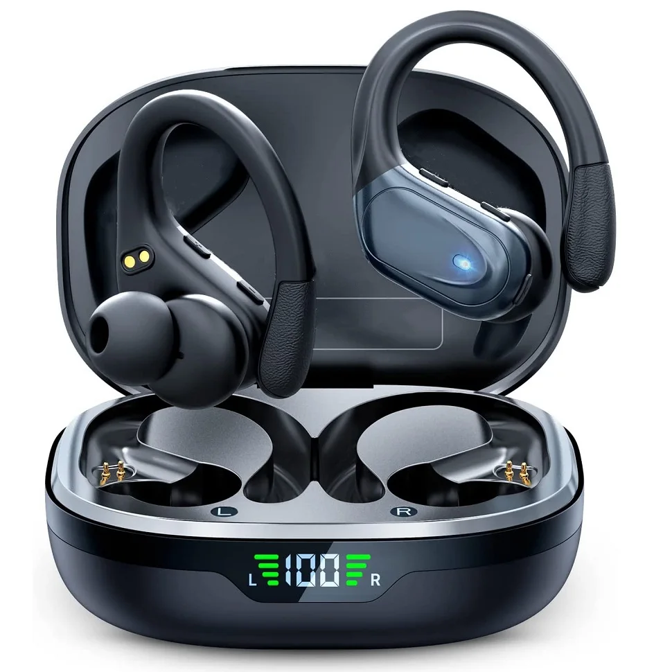 Bluetooth 5.3 Earphones True Wireless Headphones with Mic Button Control Noise Reduction Earhooks Waterproof Headset for Sports
Bluetooth 5.3 Earphones True Wireless Headphones with Mic Button Control Noise Reduction Earhooks Waterproof Headset for Sports