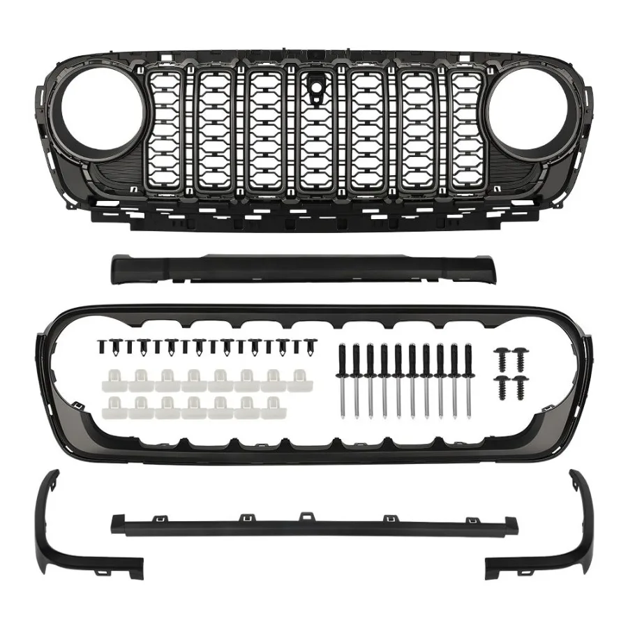 Front Mesh Grille Grid Grill for 20182024 Jeep Wrangler Rubicon Sahara Sport JL JT Grill With Camera Hole Black Plastic
Front Mesh Grille Grid Grill for 20182024 Jeep Wrangler Rubicon Sahara Sport JL JT Grill With Camera Hole Black Plastic