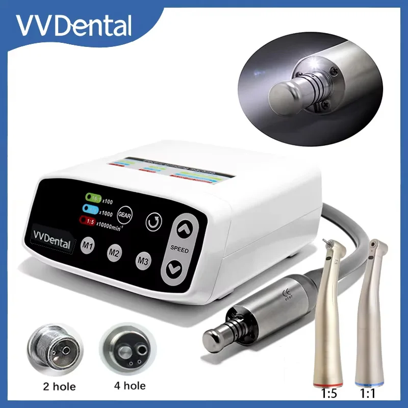 VVDental Electric Brushless LED Micro Motor Set Internal Water Spray High Rotation 1:5/1:1 Contra Angle Handpiece Dental Machine
VVDental Electric Brushless LED Micro Motor Set Internal Water Spray High Rotation 1:5/1:1 Contra Angle Handpiece Dental Machine