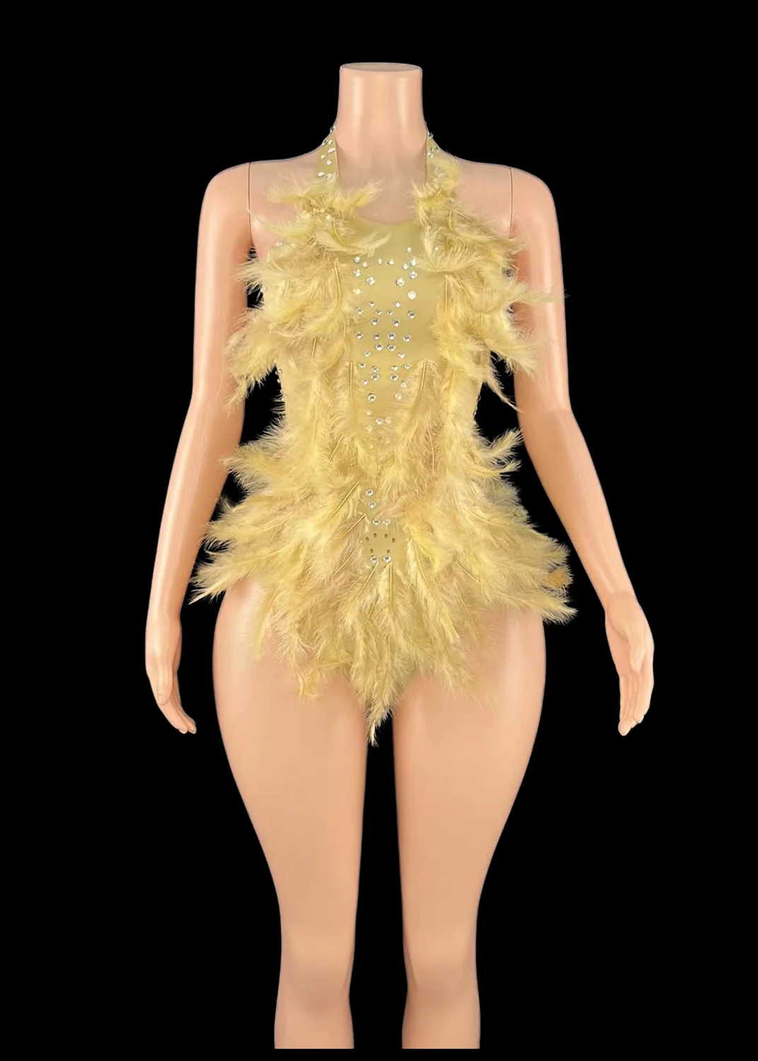 GoldBodysuitsDanceDragQueenOutfitWomenRhinestoneLeotardWithFeather BacklessStageWear
GoldBodysuitsDanceDragQueenOutfitWomenRhinestoneLeotardWithFeather BacklessStageWear