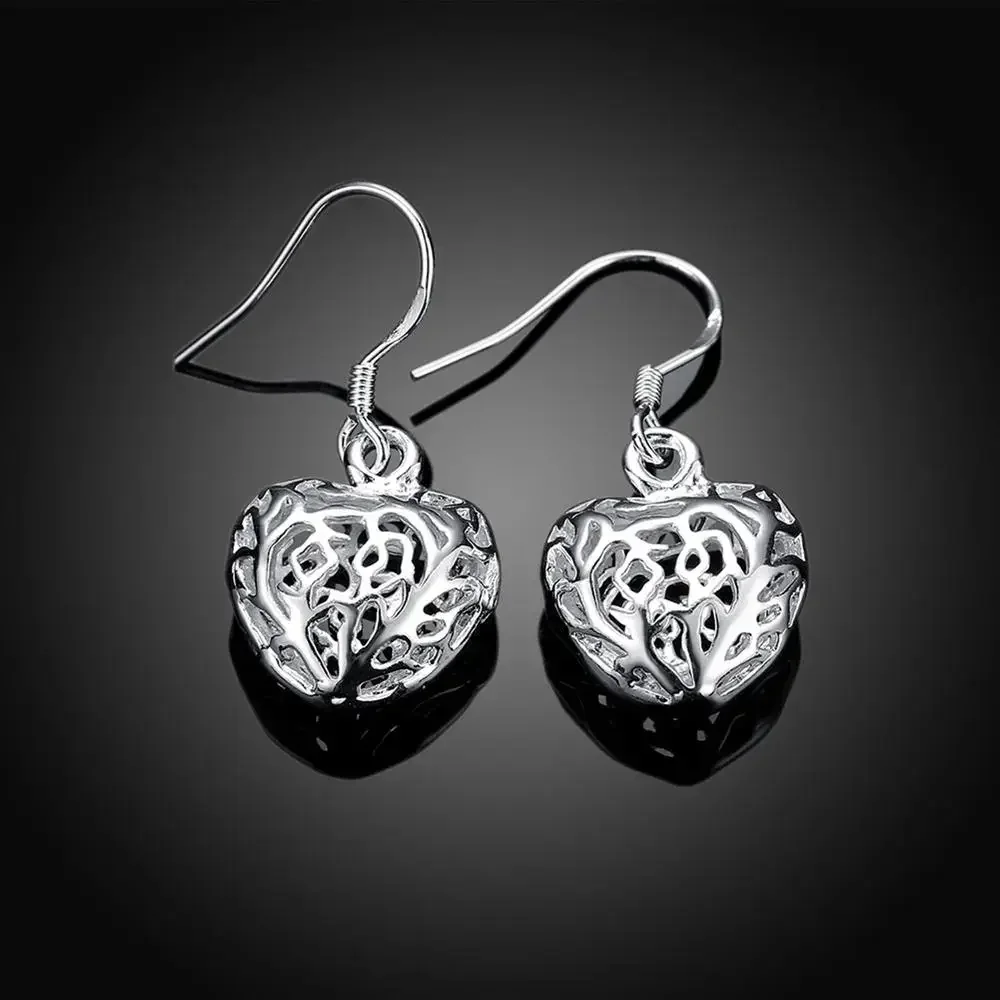 High Quality Jewelry 925 Sterling Silver Earring Fashion Woman Hollow Heart Earings Bohemian Style Gifts
High Quality Jewelry 925 Sterling Silver Earring Fashion Woman Hollow Heart Earings Bohemian Style Gifts