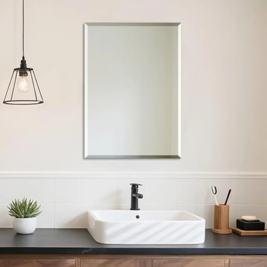 Wall Mirror Beveled Edge Frameless Mirror 20" x 28" Wall Mounted Mirror for Bathroom Vanity and Entryway
Wall Mirror Beveled Edge Frameless Mirror 20" x 28" Wall Mounted Mirror for Bathroom Vanity and Entryway
