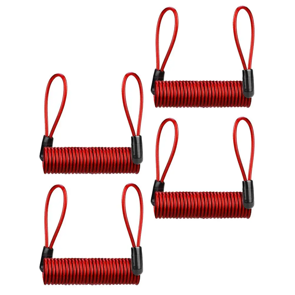 4 Pcs Disc Lock Cables PVC Coated Steel Wire Long Security Reminder for Handlebar Portable Anti Theft Bright Color Bike
4 Pcs Disc Lock Cables PVC Coated Steel Wire Long Security Reminder for Handlebar Portable Anti Theft Bright Color Bike