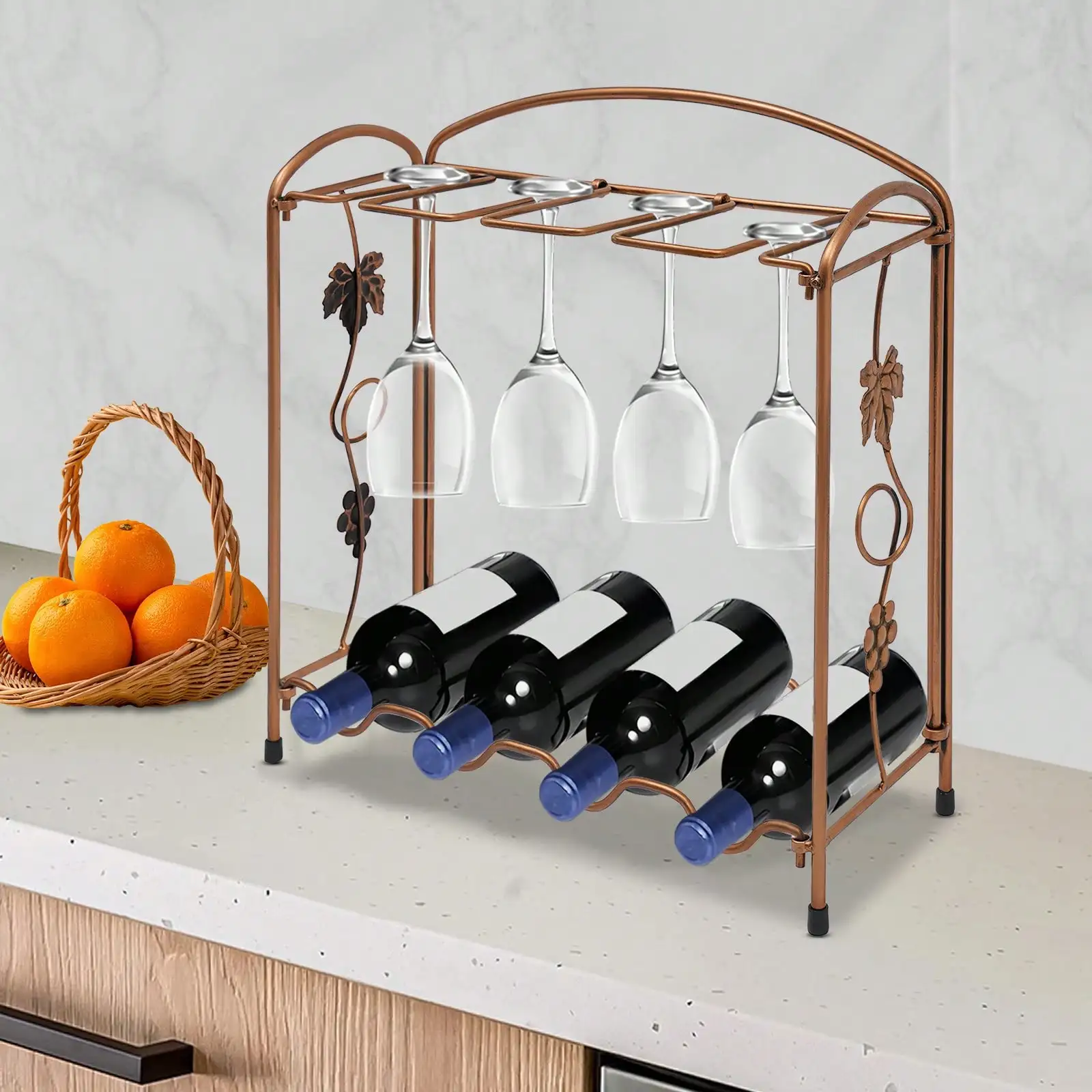 1PCS European Style Bronze Metal Wine Rack, Metal Wine Rack Shelf, Freestanding Wine Bottle Rack Organizer, Bronze
1PCS European Style Bronze Metal Wine Rack, Metal Wine Rack Shelf, Freestanding Wine Bottle Rack Organizer, Bronze