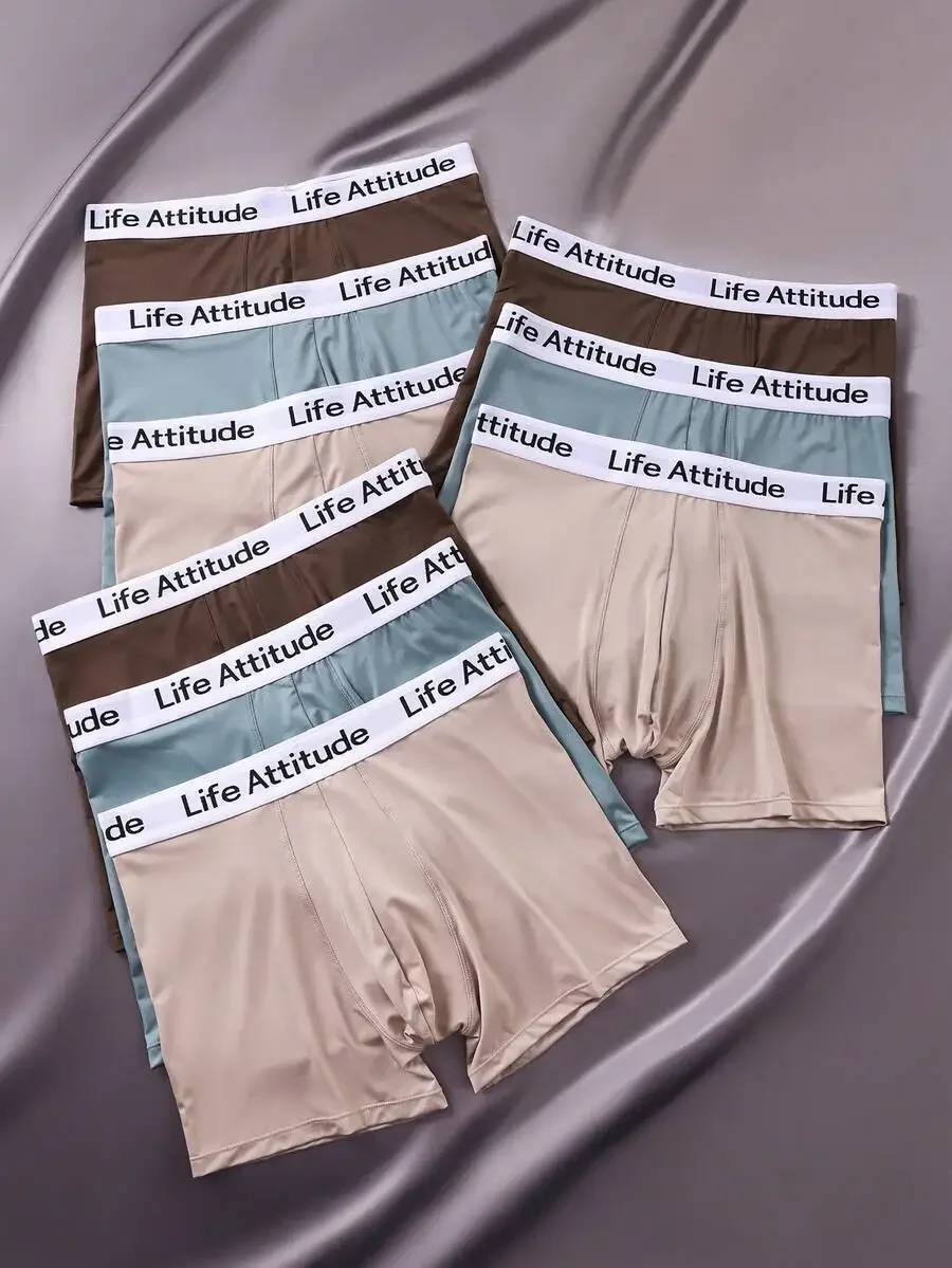 9pcs Men Letter Print Boxer Briefs Comfortable Cotton Blend Underwear
9pcs Men Letter Print Boxer Briefs Comfortable Cotton Blend Underwear