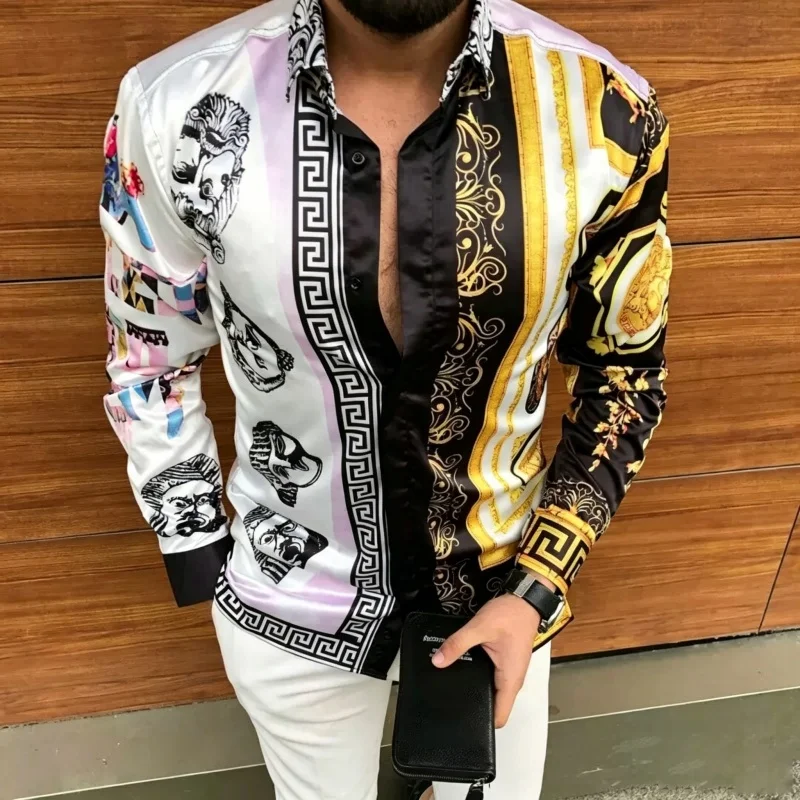 2026 new men's shirt Baroque style printed long sleeved top street style casual slim fit shirt comfortable men's wear
2026 new men's shirt Baroque style printed long sleeved top street style casual slim fit shirt comfortable men's wear