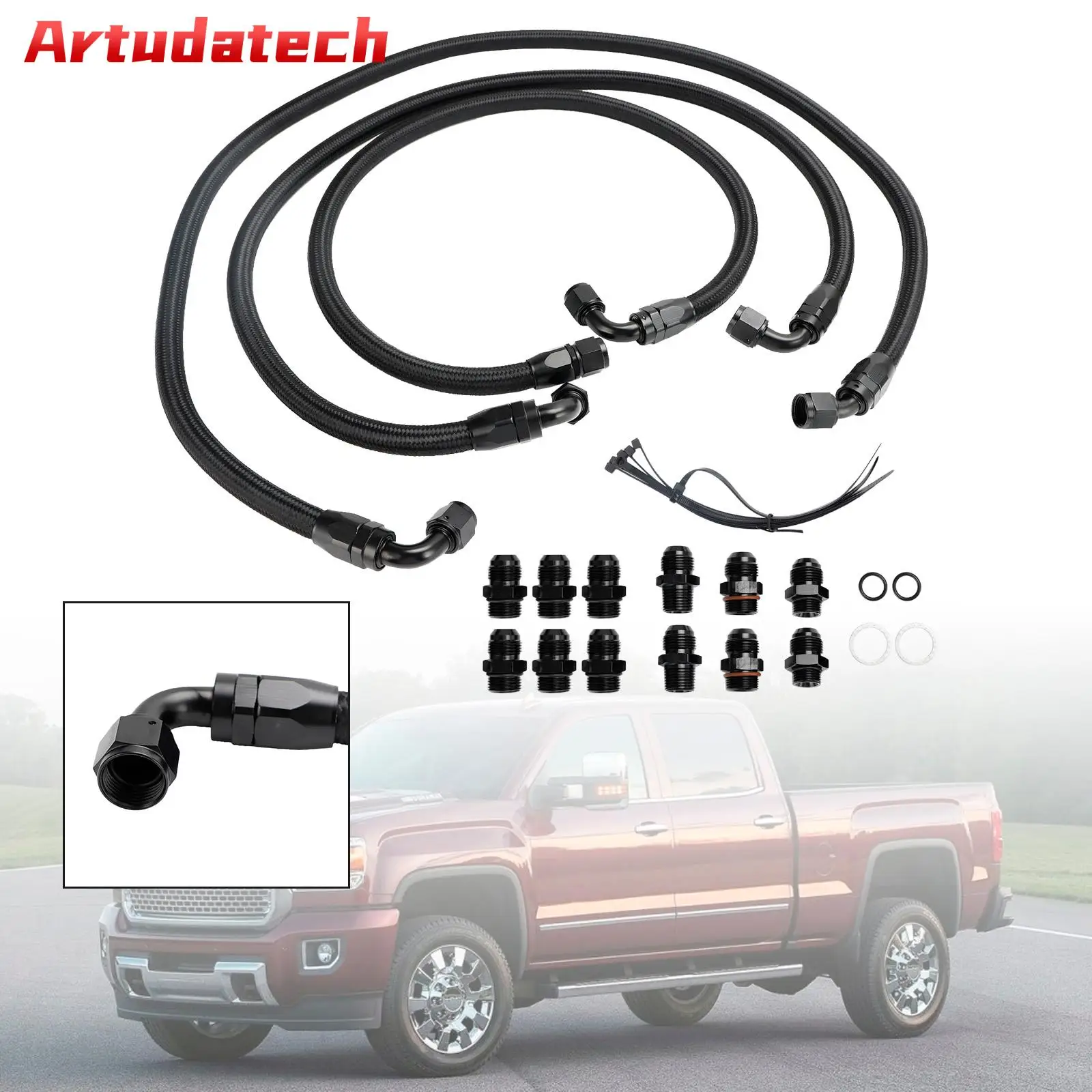 Artudatech Transmission Cooler Lines 21101404 For GM 6.6L LLY Duramax LB7 2001-2005 2001 2003 2004
Artudatech Transmission Cooler Lines 21101404 For GM 6.6L LLY Duramax LB7 2001-2005 2001 2003 2004
