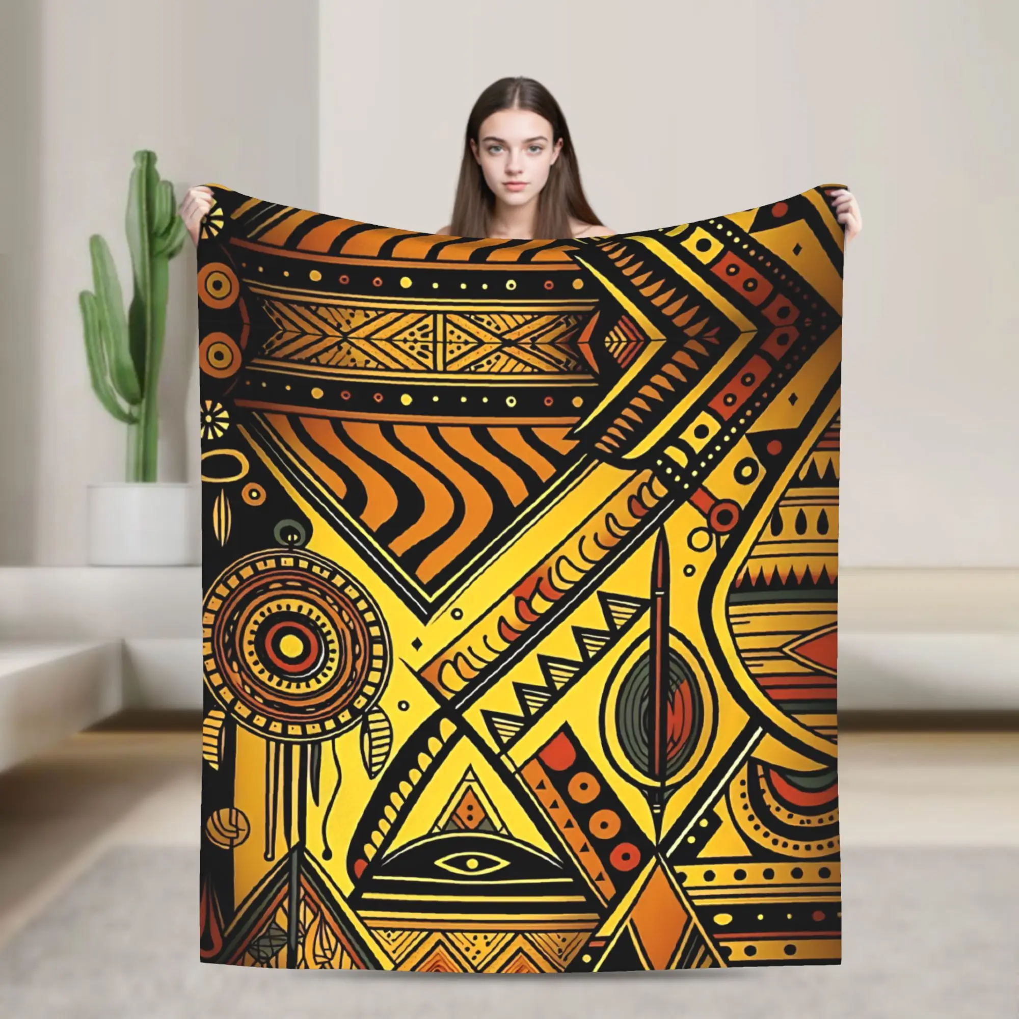 African ethno African Art Black And Gold Knitted Blanket Flannel Super Warm Throw Blanket for Car Sofa Couch Bedroom Quilt
African ethno African Art Black And Gold Knitted Blanket Flannel Super Warm Throw Blanket for Car Sofa Couch Bedroom Quilt