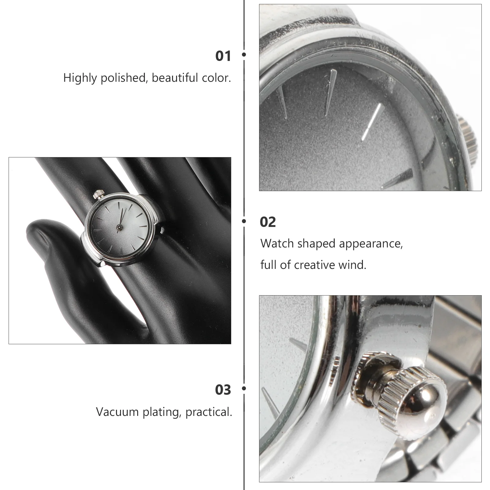 Finger Watch Gradient Ring Watches for Women Ring Watch Decorative Lady Retro Elegant Accessories
Finger Watch Gradient Ring Watches for Women Ring Watch Decorative Lady Retro Elegant Accessories