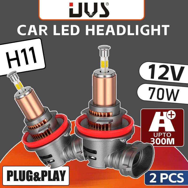 H11 LED Car Headlight Bulbs 70W White Lights CANbus No Error High low beam lights 12000LM Auto Light 6000K Car Light Turbo Lamp
H11 LED Car Headlight Bulbs 70W White Lights CANbus No Error High low beam lights 12000LM Auto Light 6000K Car Light Turbo Lamp