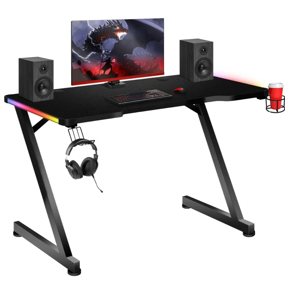 Modern Z Shaped Black Mesa Gamer Table Foshan Home Office Furniture Wooden Laptop PC Racing RGB Gaming Computer Desk
Modern Z Shaped Black Mesa Gamer Table Foshan Home Office Furniture Wooden Laptop PC Racing RGB Gaming Computer Desk