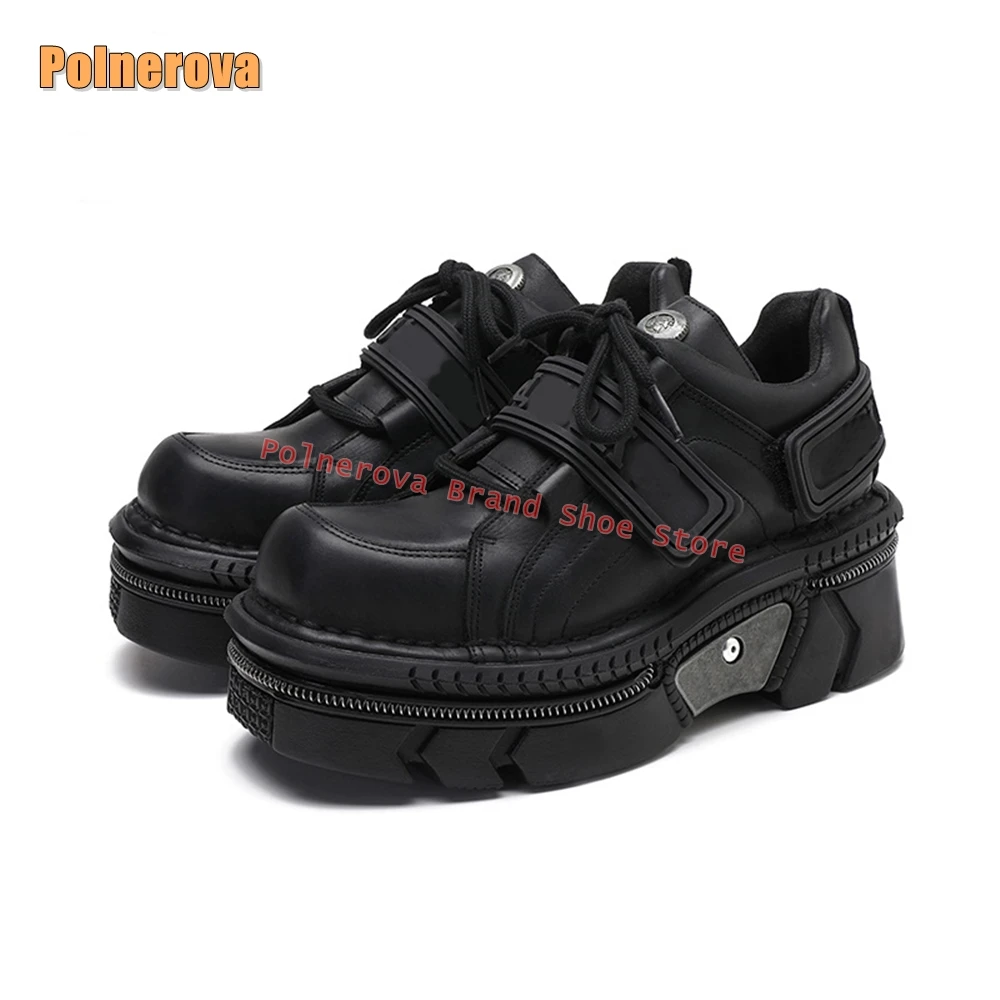 Metal Punk Spicy Girl Pumps Round Toe Thick Sole Hook and Loop Lace-Up Couple Casual Shoes 2025 Spring New Style Motorcycle Shoe
Metal Punk Spicy Girl Pumps Round Toe Thick Sole Hook and Loop Lace-Up Couple Casual Shoes 2025 Spring New Style Motorcycle Shoe