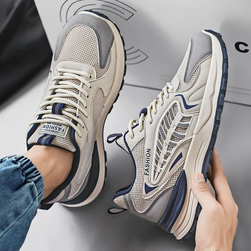 Thick Platform Breathable Running Male Sports Shoes Korean Basketball Trends 2025 High Quality Mesh Upper Men's Casual Sneakers
Thick Platform Breathable Running Male Sports Shoes Korean Basketball Trends 2025 High Quality Mesh Upper Men's Casual Sneakers