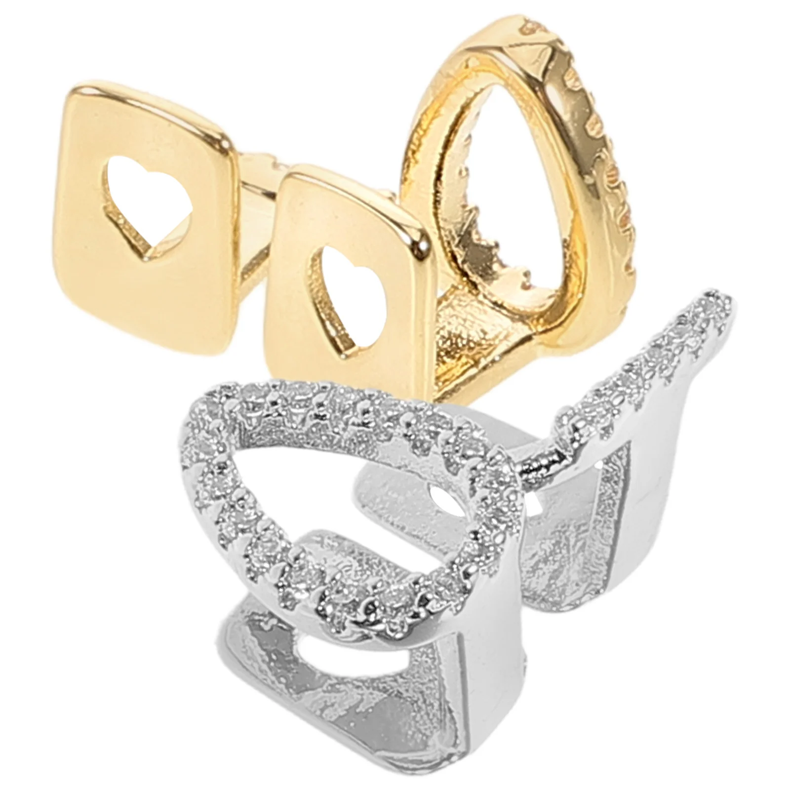 2pcs Gold Plated Hip Hop Teeth Caps Hollow Design For Men Women Easy Install Bling Grills Rapper Costume Accessories
2pcs Gold Plated Hip Hop Teeth Caps Hollow Design For Men Women Easy Install Bling Grills Rapper Costume Accessories