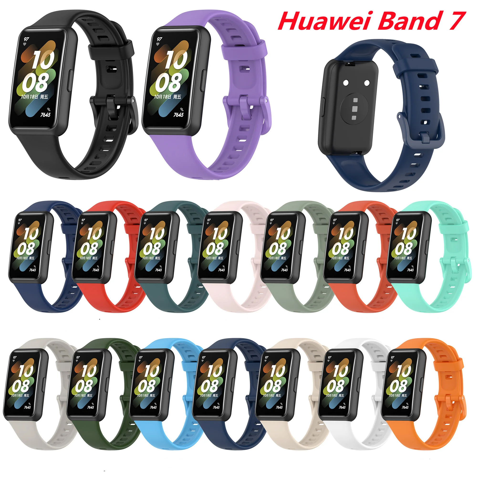 Silicone Band for Huawei Band 7 Strap 45mm Correa Bracelet Huawei Band Series 7 45mm Strap Watch Protective Accessories
Silicone Band for Huawei Band 7 Strap 45mm Correa Bracelet Huawei Band Series 7 45mm Strap Watch Protective Accessories