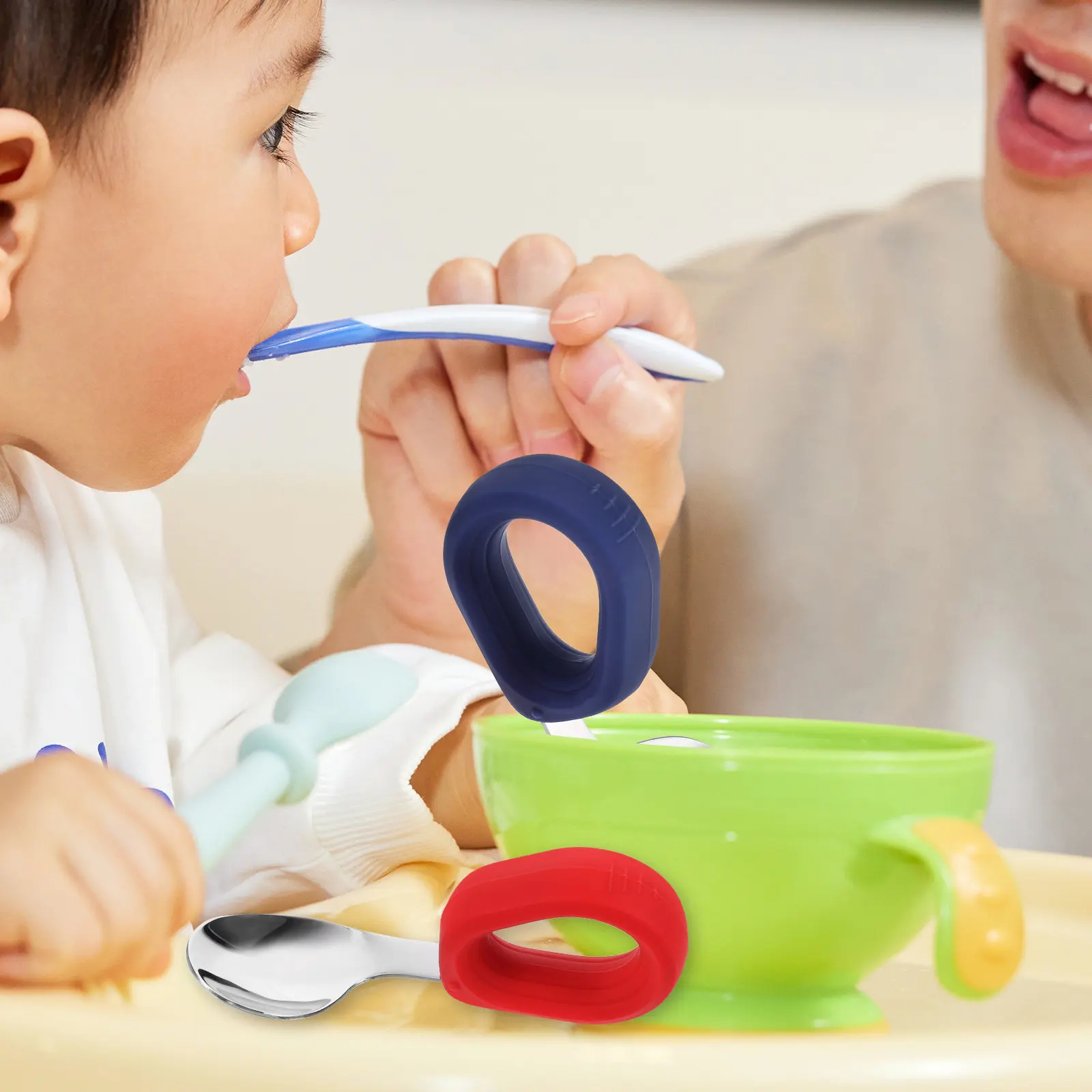 1Set Toddler Spoon and Fork Bent Handle Silicone Stainless Steel Baby Feeding Utensils Lightweight Feeding
1Set Toddler Spoon and Fork Bent Handle Silicone Stainless Steel Baby Feeding Utensils Lightweight Feeding