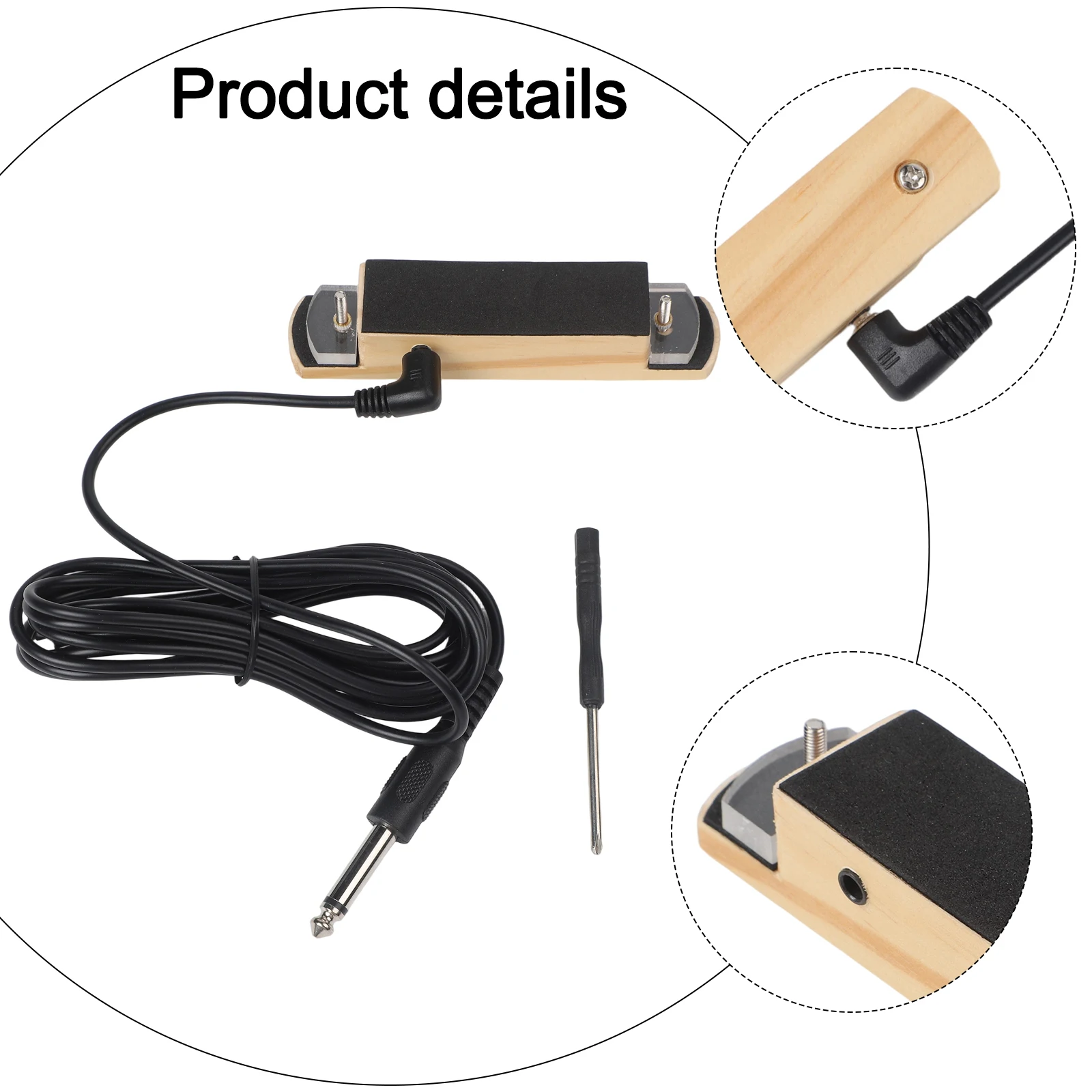 For Steel String Instruments Wooden Acoustic Guitar Pickup Studio Recording Live Performance Solid Wood Construction
For Steel String Instruments Wooden Acoustic Guitar Pickup Studio Recording Live Performance Solid Wood Construction