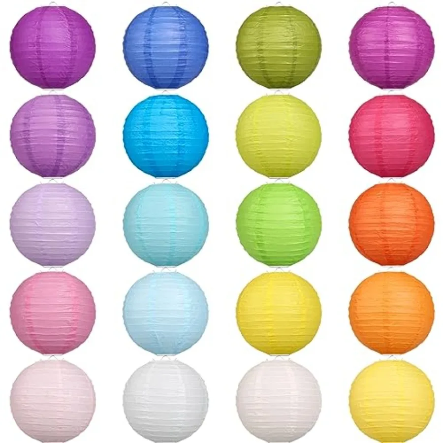 20PCS Multi-Color Paper Lanterns, Decorative Hanging Chinese Japanese Lanterns Lamps for Home Decor, Parties and Weddgs
20PCS Multi-Color Paper Lanterns, Decorative Hanging Chinese Japanese Lanterns Lamps for Home Decor, Parties and Weddgs