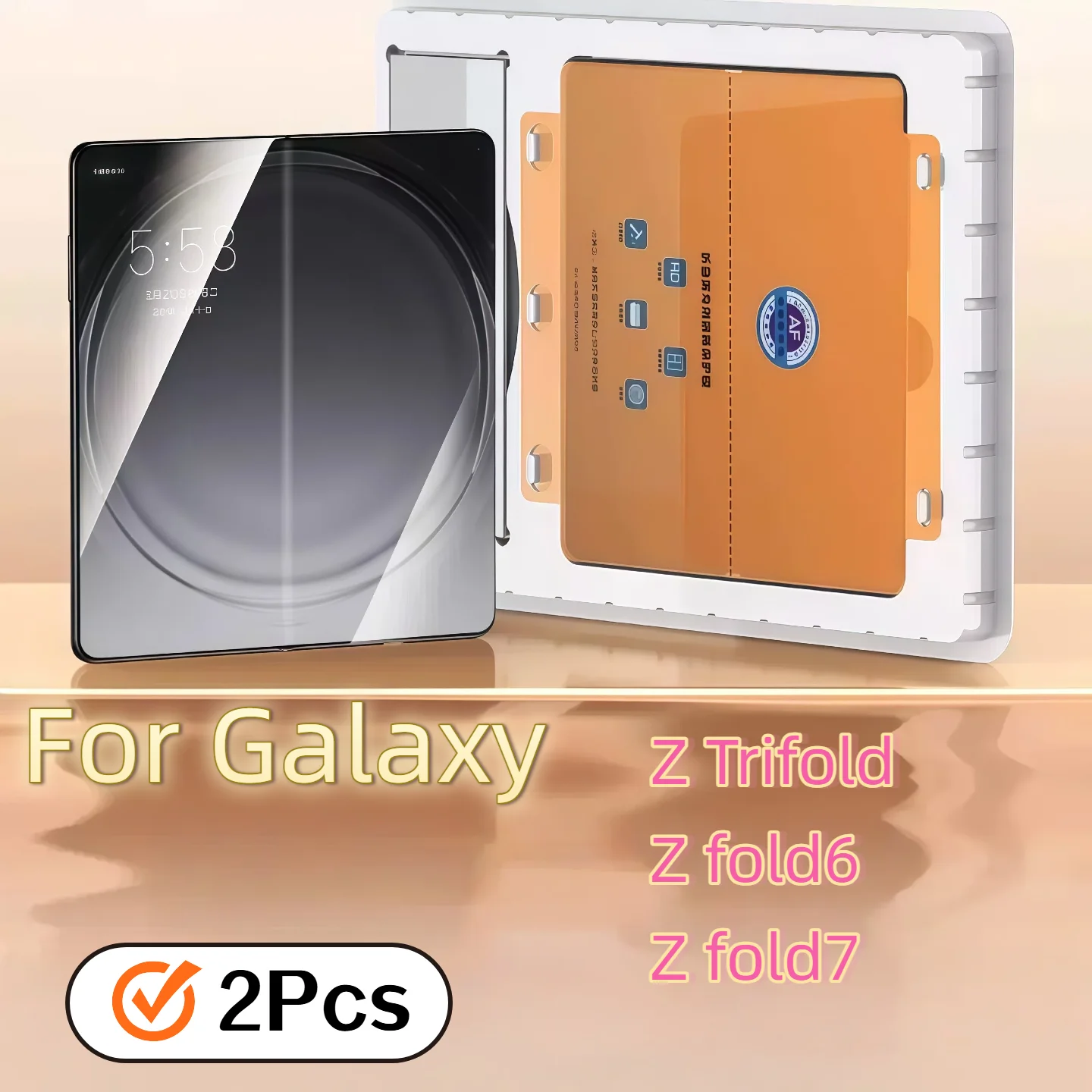 2Pcs For Galaxy Z TriFold/Z Fold 7/Z Fold 6 Foldable Screen Phone Screen Protector Automatic Positioning Ultra Clear
2Pcs For Galaxy Z TriFold/Z Fold 7/Z Fold 6 Foldable Screen Phone Screen Protector Automatic Positioning Ultra Clear