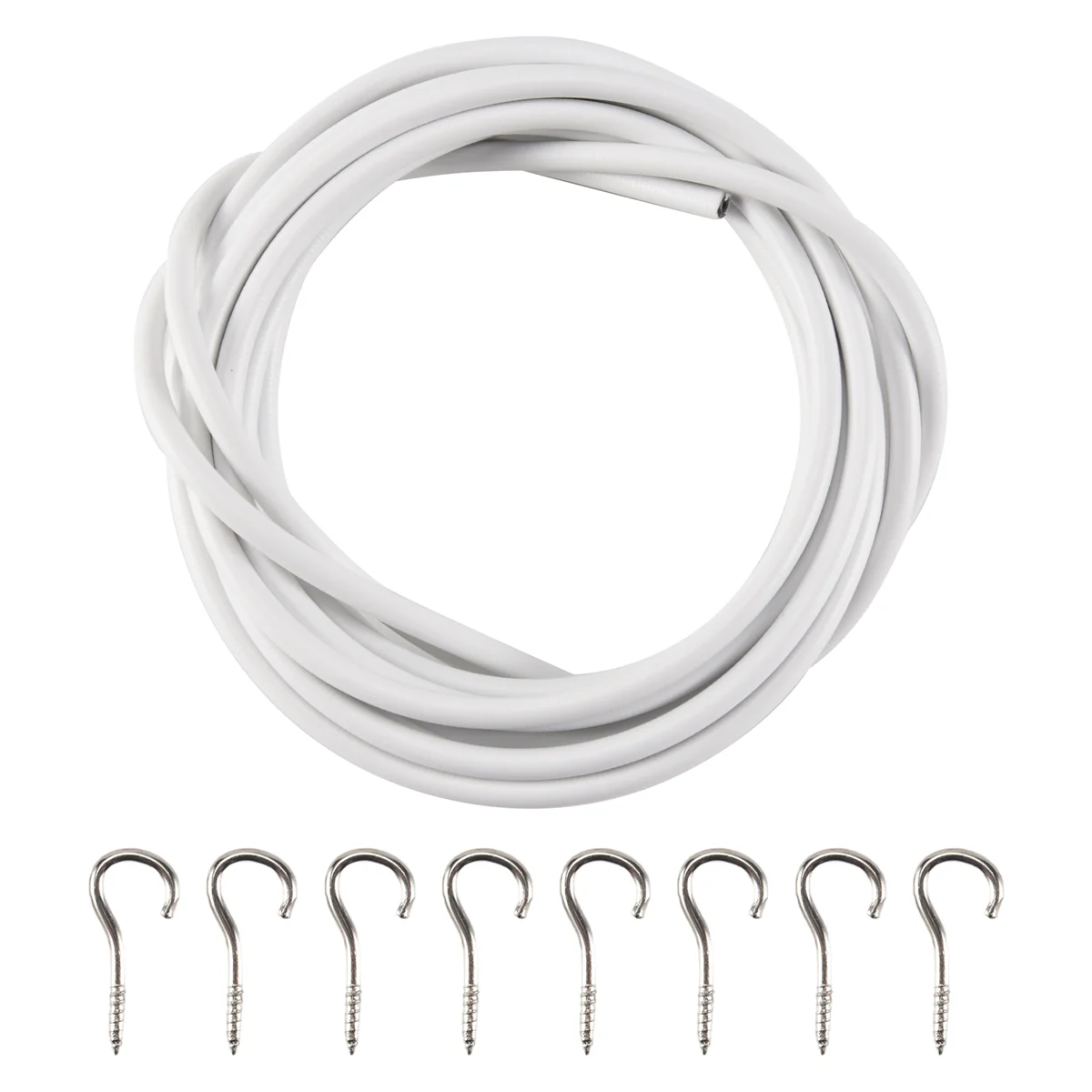 A11I Curtain Wire and Hooks Set, 3 Meters Net Curtain Wirewith 8Pcs Screw-in Hooks for Net Curtain Rod
A11I Curtain Wire and Hooks Set, 3 Meters Net Curtain Wirewith 8Pcs Screw-in Hooks for Net Curtain Rod