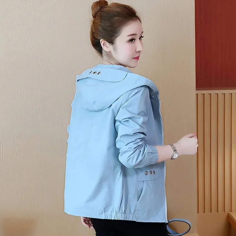 Women's Jacket Coat Nice New Autumn Hooded Windbreaker Famale Long Sleeve Zipper Pockets Casual Loose Basic Jacket Outerwear
Women's Jacket Coat Nice New Autumn Hooded Windbreaker Famale Long Sleeve Zipper Pockets Casual Loose Basic Jacket Outerwear
