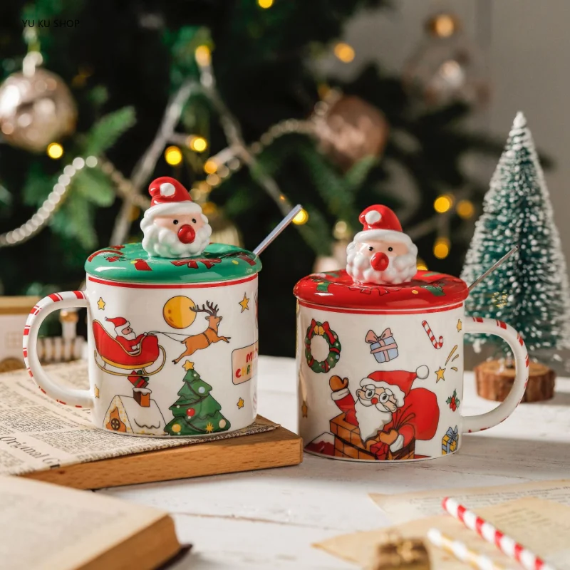 New Ceramic Mug Cartoon Glass Water Cup Santa Claus Cup Lid Large Capacity Mug Christmas Tree ClausCreative Gifts for Friends
New Ceramic Mug Cartoon Glass Water Cup Santa Claus Cup Lid Large Capacity Mug Christmas Tree ClausCreative Gifts for Friends