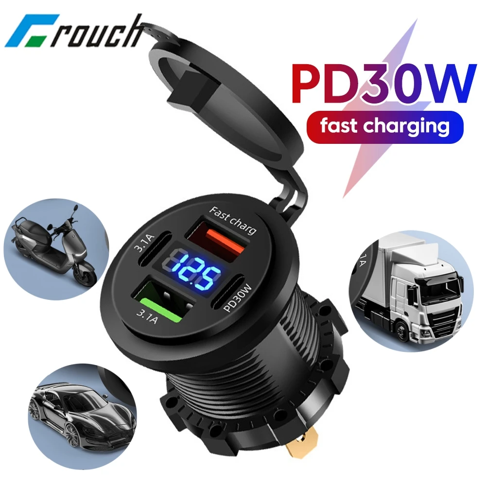 Модифицированное автомобильное зарядное устройство 120 Вт, дисплей напряжения быстрой зарядки, 4 порта USB Type C, адаптер зарядного устройства для телефона для автомобилей, мотоциклов, дома
Модифицированное автомобильное зарядное устройство 120 Вт, дисплей напряжения быстрой зарядки, 4 порта USB Type C, адаптер зарядного устройства для телефона для автомобилей, мотоциклов, дома