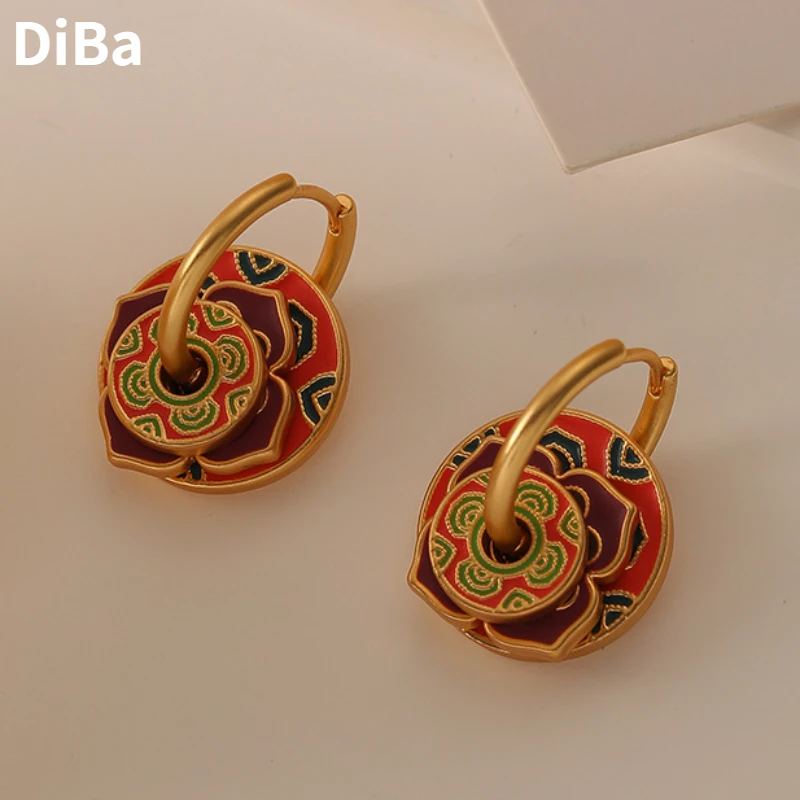 Modern Jewelry Round Circle Buckle With Colorful Pattern Round Drop Earrings For Women Girl Party Wedding Gift Fine Accessories
Modern Jewelry Round Circle Buckle With Colorful Pattern Round Drop Earrings For Women Girl Party Wedding Gift Fine Accessories