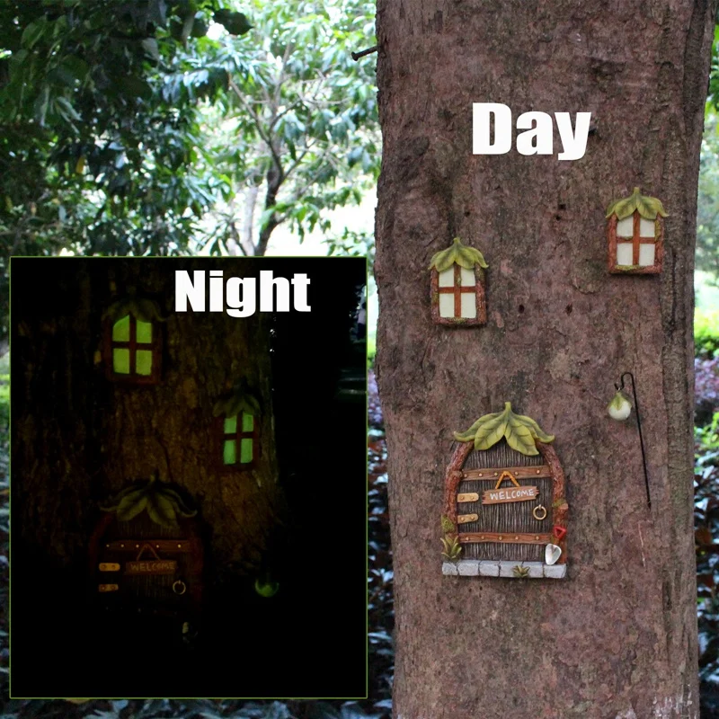 Resin pendantMiniature Fairy Gnome Home Window and Door for Trees Decoration Garden Decorations Window&Light Can Glow in Dark
Resin pendantMiniature Fairy Gnome Home Window and Door for Trees Decoration Garden Decorations Window&Light Can Glow in Dark