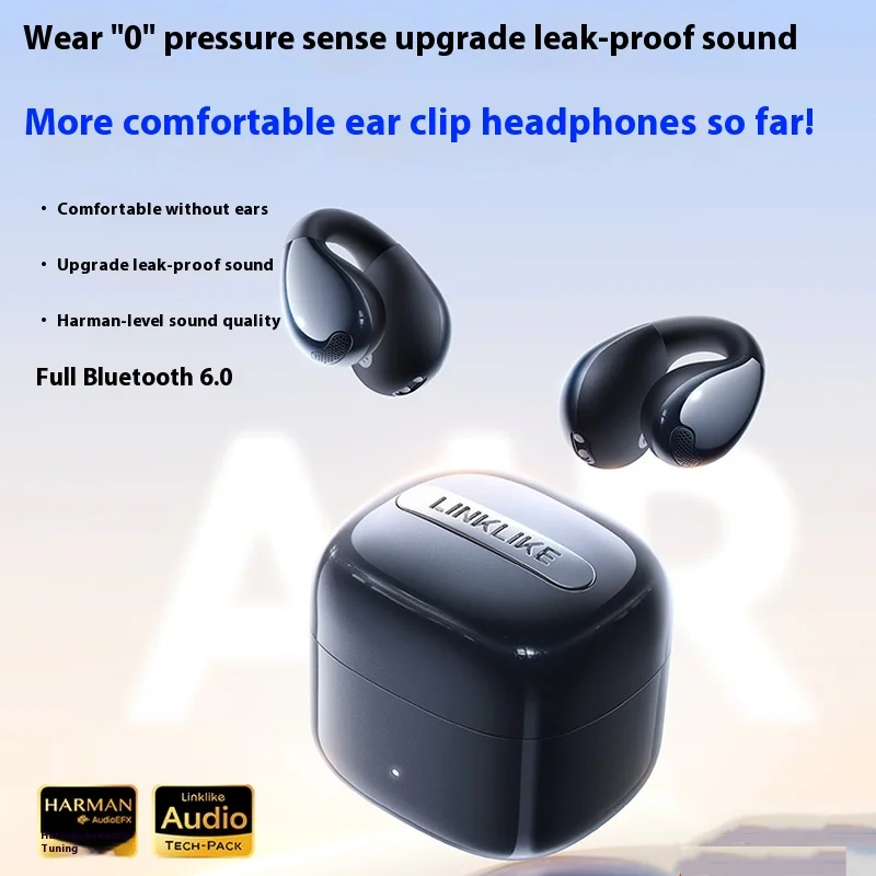 Linklike Ear Clip Bluetooth Earphones Wireless Air Bone Conduction Low Latency Sports Gaming Music Universal Earphones
Linklike Ear Clip Bluetooth Earphones Wireless Air Bone Conduction Low Latency Sports Gaming Music Universal Earphones