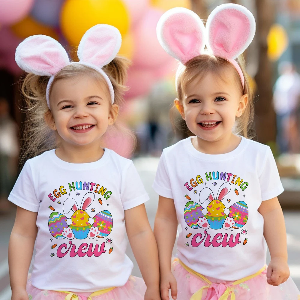 Egg Hunting Crew Printed Kids Shirt Easter Party Child Outfit T-shirt Boys Girls Holiday Tee Children Short Sleeve Tops Clothes
Egg Hunting Crew Printed Kids Shirt Easter Party Child Outfit T-shirt Boys Girls Holiday Tee Children Short Sleeve Tops Clothes
