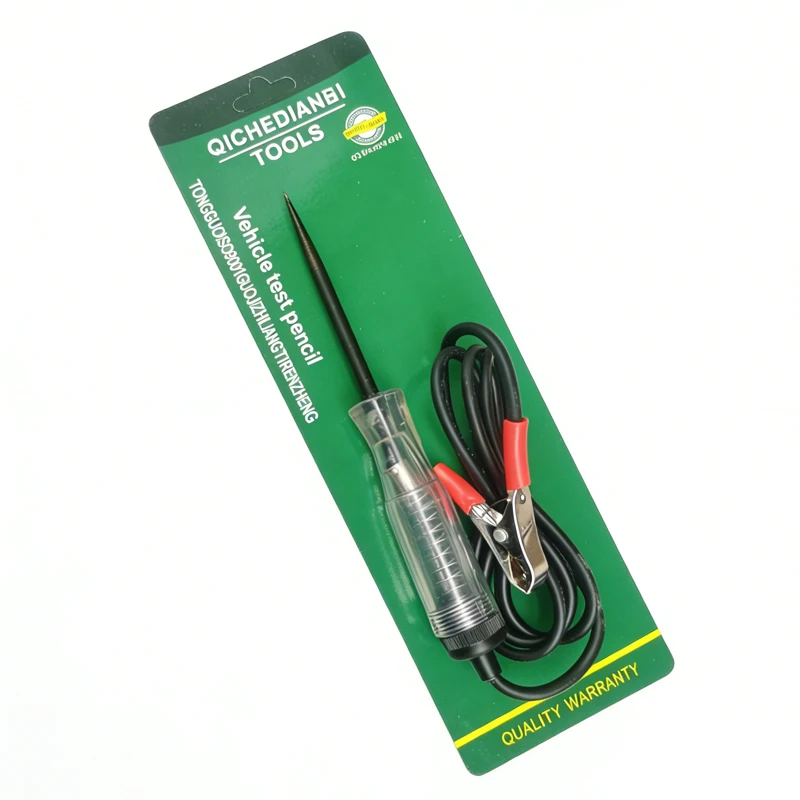 DC 6V-24V Car Voltage Tester Fuses and Light Socket Tester Transparent Circuit Test Pen for Car Motorcycle and Small Engines
DC 6V-24V Car Voltage Tester Fuses and Light Socket Tester Transparent Circuit Test Pen for Car Motorcycle and Small Engines