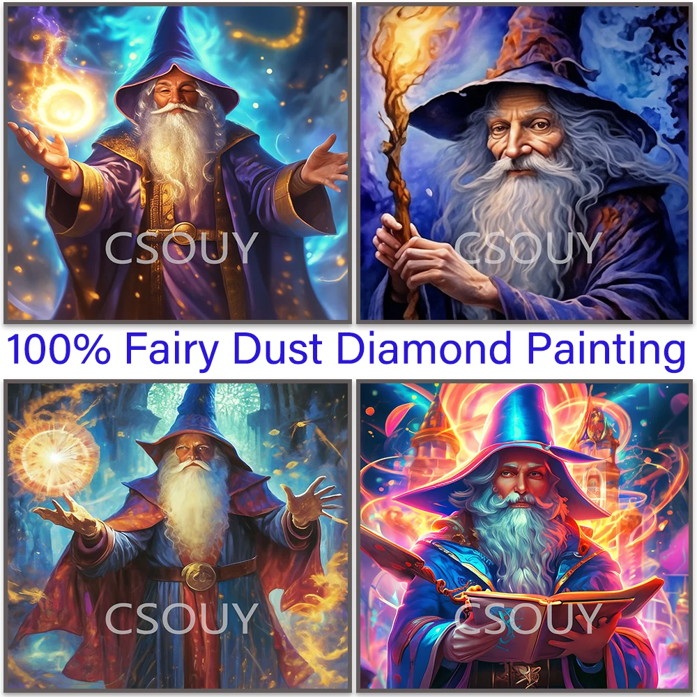 Wizard Sorcerer 100% Fairy Dust Square 5D Drill Full Diy Diamond Painting Cross Stitch Crystal Embroidery Mosaic Decor Needlewor 
Wizard Sorcerer 100% Fairy Dust Square 5D Drill Full Diy Diamond Painting Cross Stitch Crystal Embroidery Mosaic Decor Needlewor