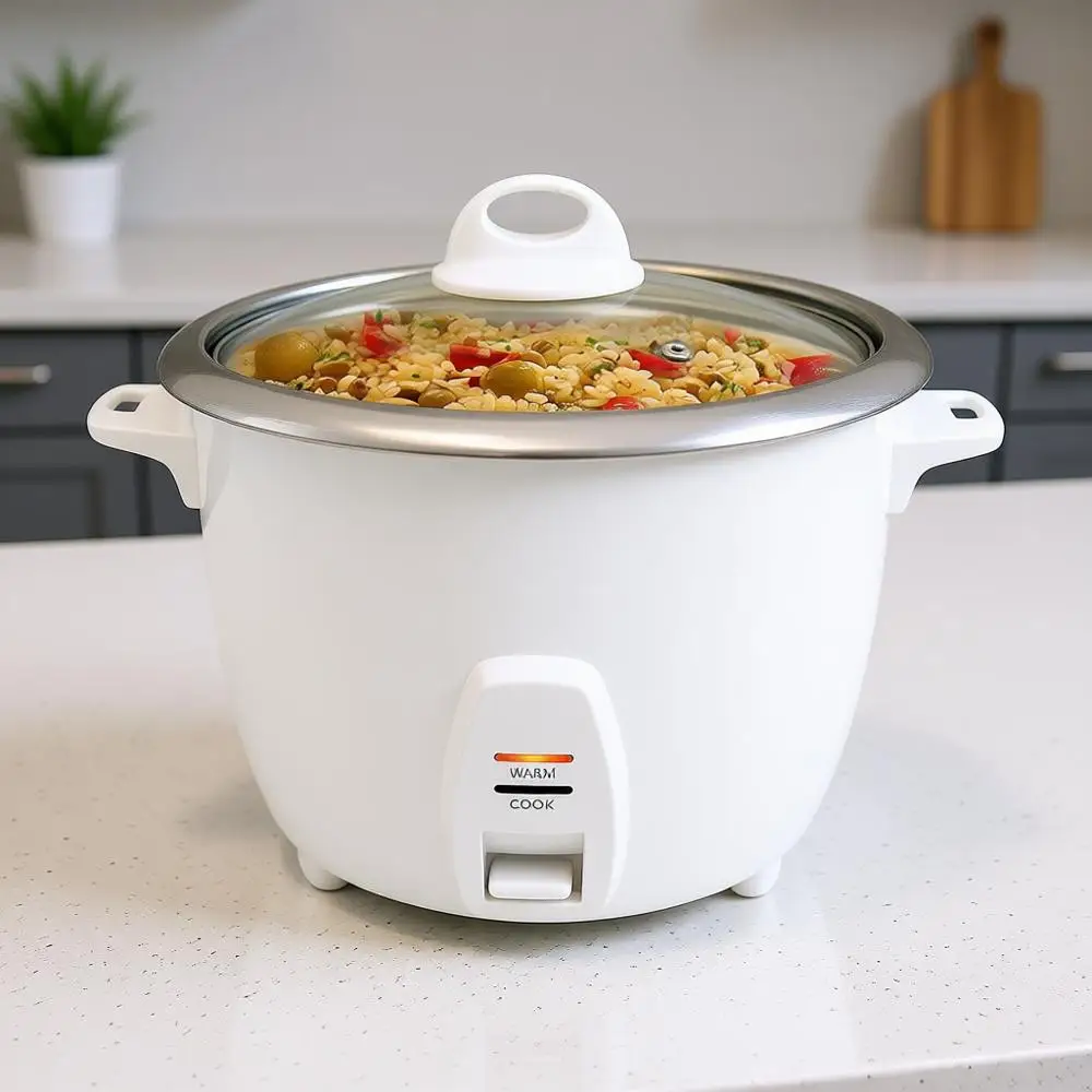 Электрическая рисоварка с внутренней чашей из нержавеющей стали, на 10 стаканов, белая
Электрическая рисоварка с внутренней чашей из нержавеющей стали, на 10 стаканов, белая