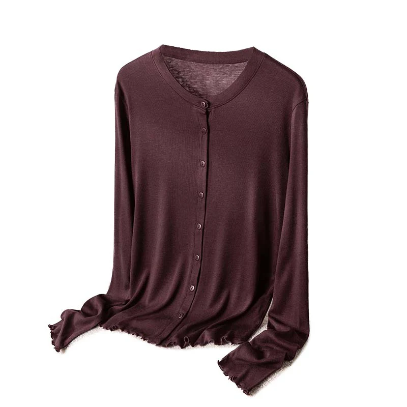 Легкий кардиган из лиоцелла с рюшами и пуговицами спереди
Легкий кардиган из лиоцелла с рюшами и пуговицами спереди