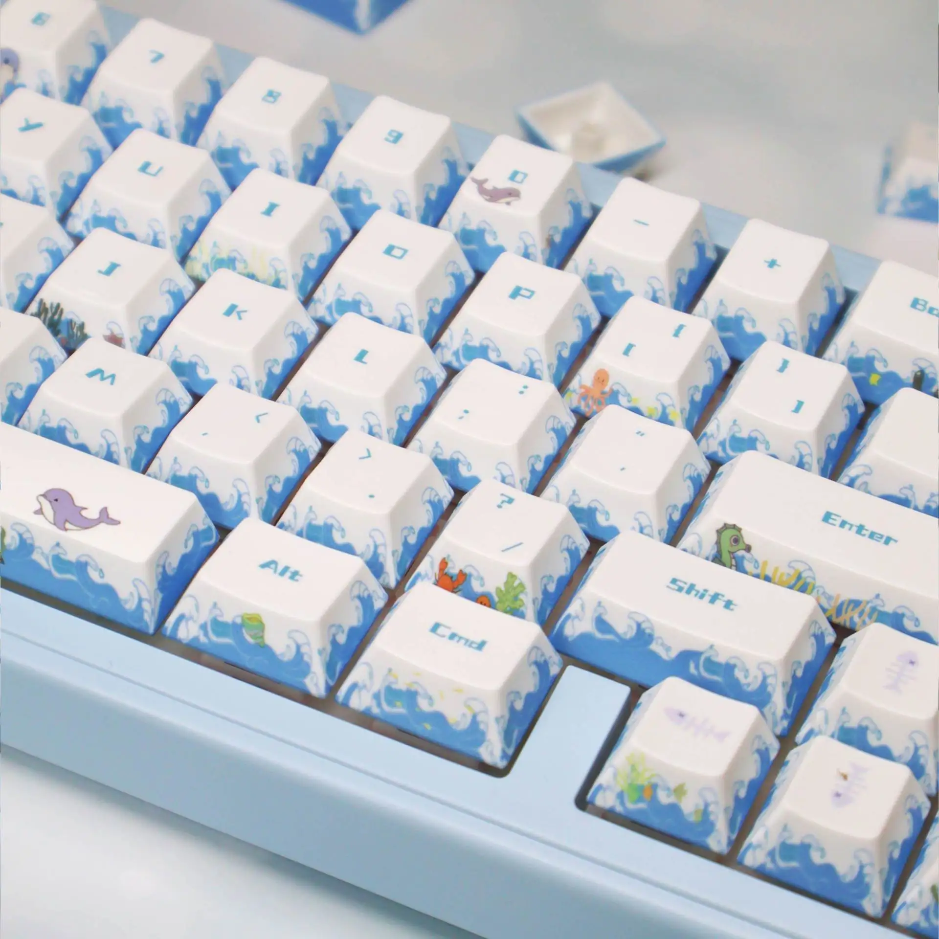 Deep sea party keycaps mechanical keyboard original factory highly sublimated PBT
Deep sea party keycaps mechanical keyboard original factory highly sublimated PBT