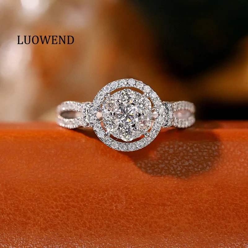 Кольца LUOWEND из 100% белого золота 18 карат, роскошный блестящий дизайн, 0,80 карата, обручальное кольцо с настоящим натуральным бриллиантом для женщин, высококачественные ювелирные изделия
Кольца LUOWEND из 100% белого золота 18 карат, роскошный блестящий дизайн, 0,80 карата, обручальное кольцо с настоящим натуральным бриллиантом для женщин, высококачественные ювелирные изделия